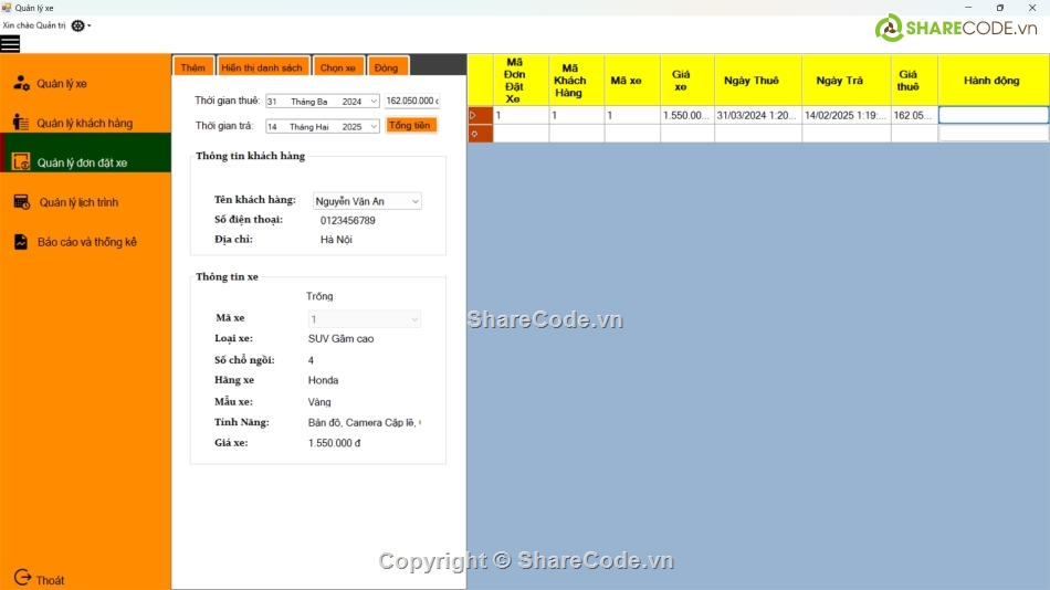 Code quản lý,winform,full báo cáo,full chức năng,quản lý xe winform,quản lý xe