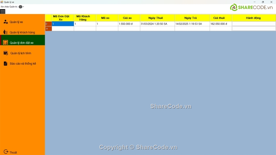 Code quản lý,winform,full báo cáo,full chức năng,quản lý xe winform,quản lý xe