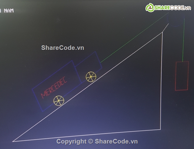 ròng rọc kéo xe,kéo xe,bài tập C++,đồ họa C++