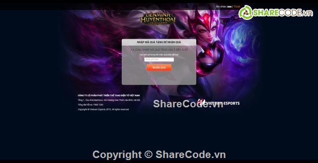 Code phishing garena,garena,Code Scan Acc,Giftcode,liên minh,code tool liên minh