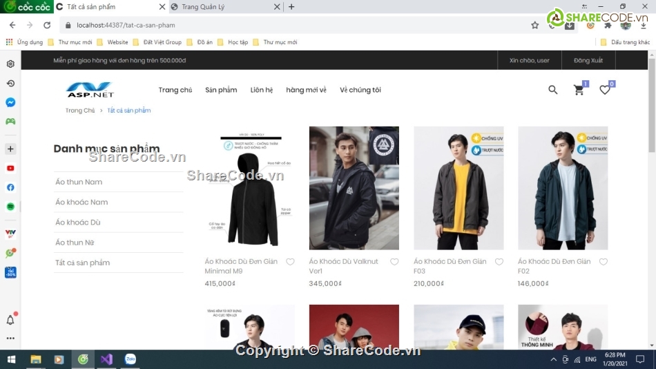 Code Shop bán đồ  MVC5,đồ án web bán thời trang asp.net,code Website bán hàng thời trang