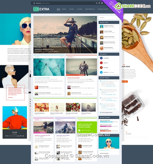 Extra,theme tin tuc,code tin tuc,template tin tức,template web
