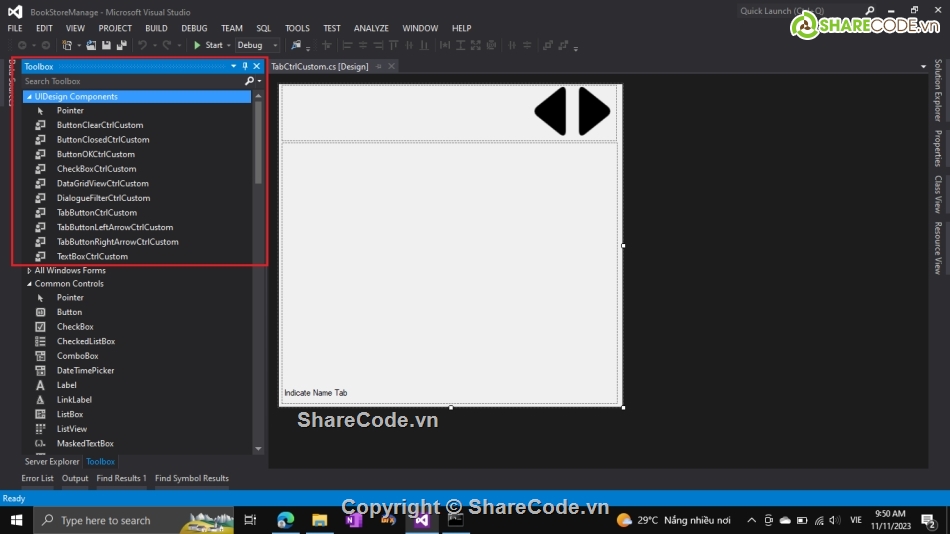 C#,Custom control,winform,DataGridView C#