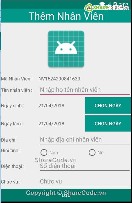 Chấm công,ứng dụng android,quản lý nhân viên,phần mềm chấm công,chấm công android,ứng dụng chấm công