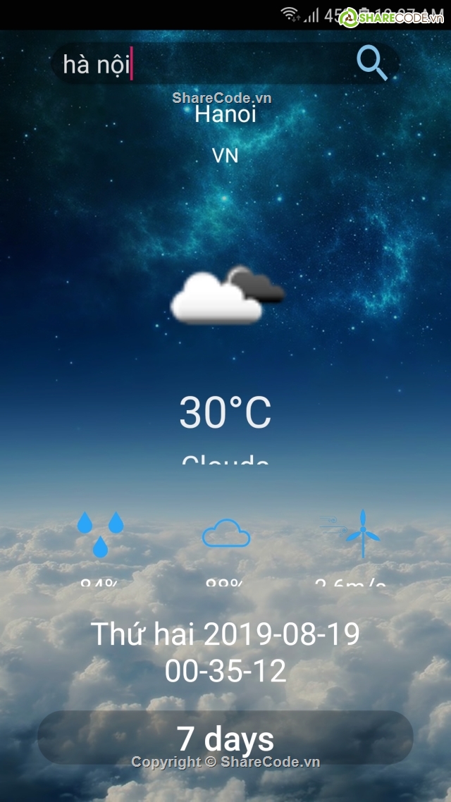 Ứng dụng android,Ứng dụng dự báo thời tiết,Ứng dụng thời tiết,thời tiết,đồ án android,đồ án tốt nghiệp