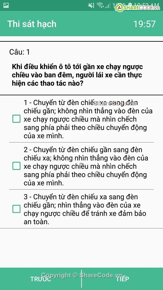 Ứng dụng,bằng lái xe android,code thi trắc nghiệm,source thi lái xe,Ứng dụng thi bằng lái xe,Ứng dụng android