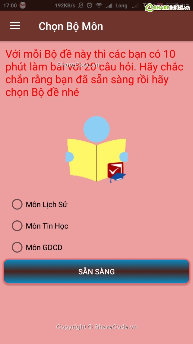 tracnghiem,tracnghiem android,trac nghiem app,andoid,Ứng dụng android