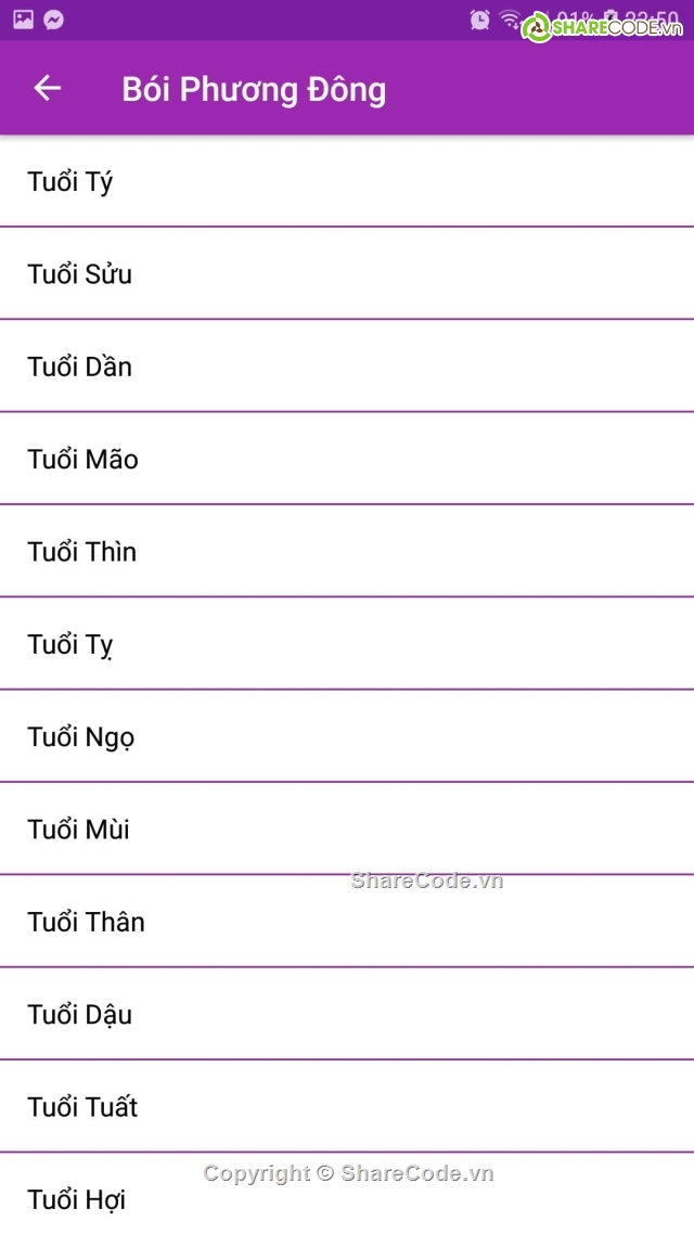 Ứng Dụng xem tử vi trọn đời,Code tử vi trọn đời,xem cung hoàng đạo,bói phương đông,bói phương tây,source code tử vi