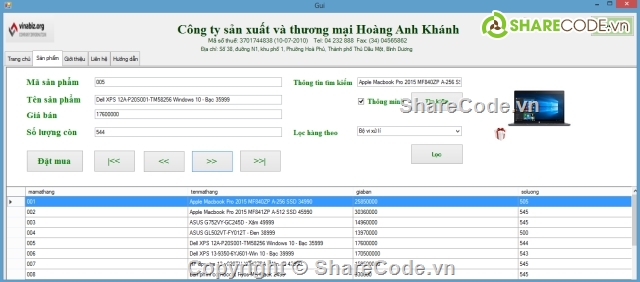 quản lý,thiết bị,quản lý bán hàng,quản lý bán hàng VB.Net,quản lý thiết bị VB.Net,phần mềm miễn phí