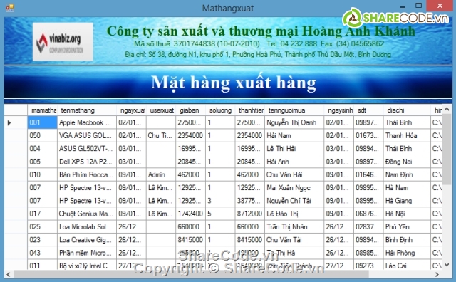 quản lý,thiết bị,quản lý bán hàng,quản lý bán hàng VB.Net,quản lý thiết bị VB.Net,phần mềm miễn phí