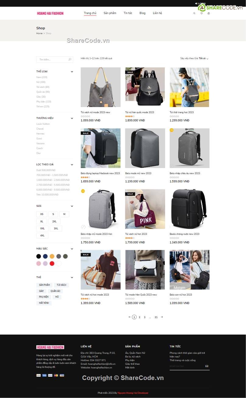 Web bán hàng thời trang,website bán hàng,website bán giày dép,code website bán phụ kiện,website bán hàng thời trang