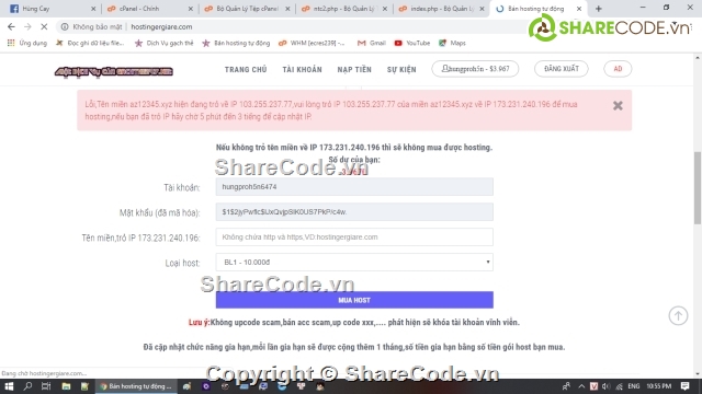 web bán domain,web bán hosting,code bán hàng domain hosting