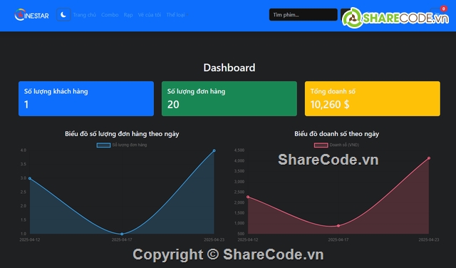 Code web,Web đặt vé xem phim,đặt vé xem phim
