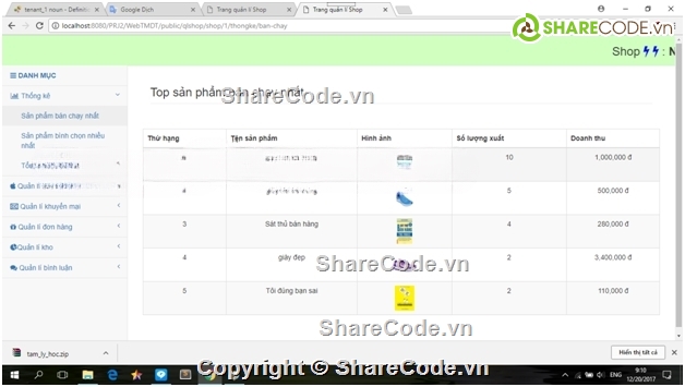 php thuần,web php,Code php,full báo cáo
