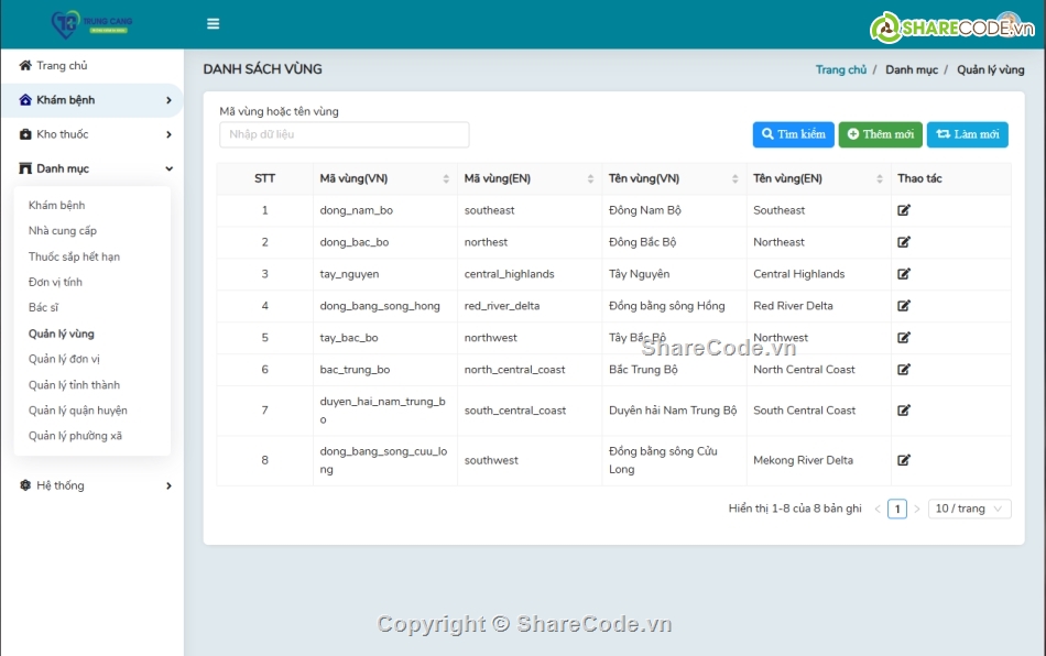 Code web,web quản lý,quản lý phòng khám đa khoa