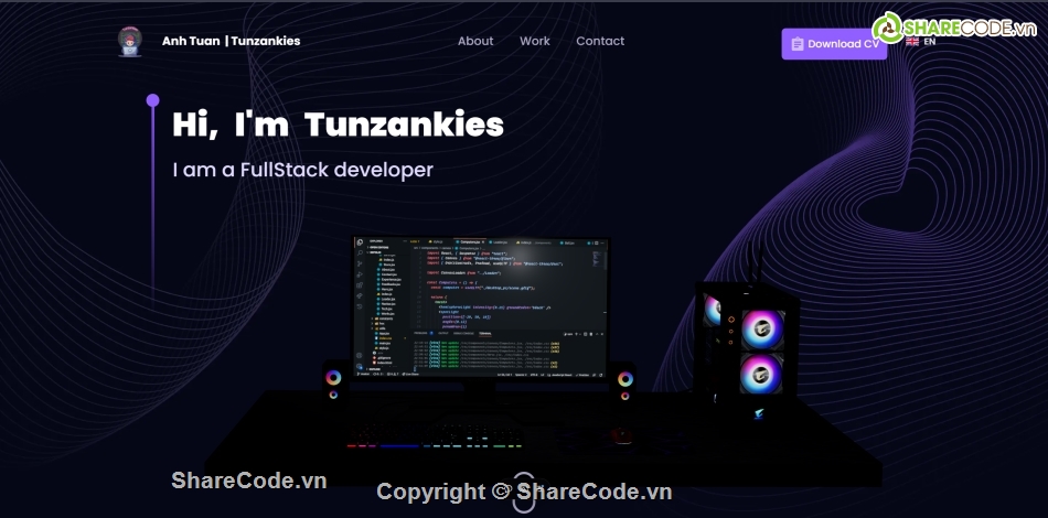 Code web,Sharecode,3D,web portfolio,portfolio,portfolio profile