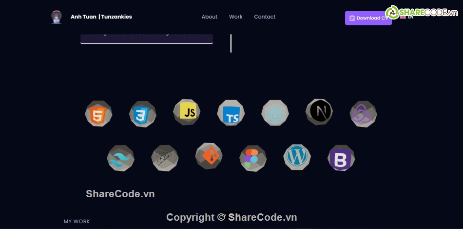 Code web,Sharecode,3D,web portfolio,portfolio,portfolio profile