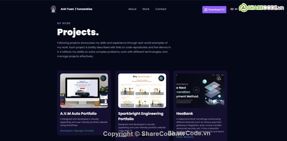 Code web,Sharecode,3D,web portfolio,portfolio,portfolio profile