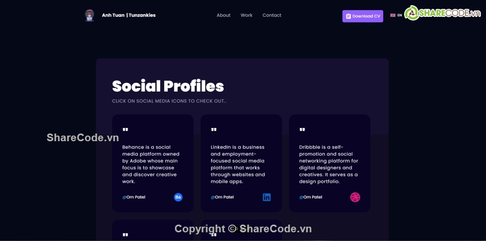 Code web,Sharecode,3D,web portfolio,portfolio,portfolio profile