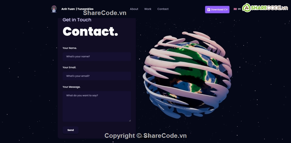 Code web,Sharecode,3D,web portfolio,portfolio,portfolio profile