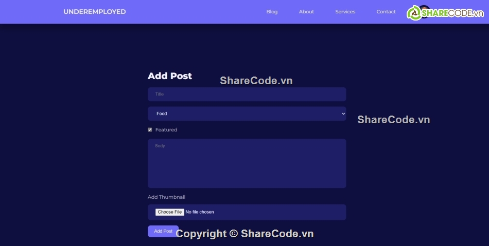 Code web,Source code web,Code PHP,Share code blog đẹp