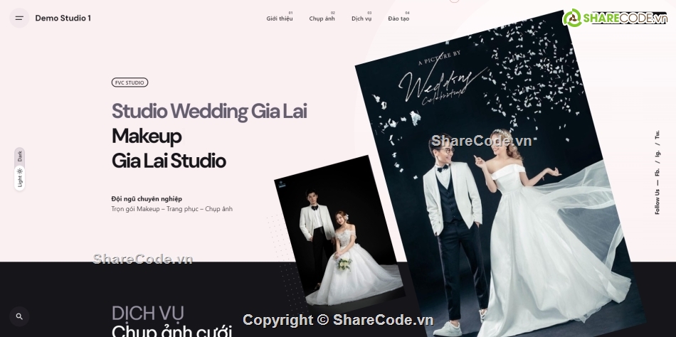 code web studio,web studio ảnh cưới,theme studio wordpress