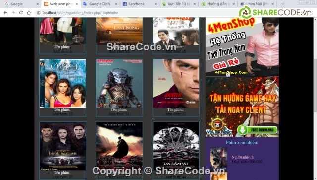 web phim,đầy đủ chức năng,full chức năng,code website phim,code phim php