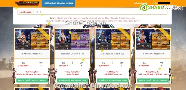 code shop,code shop tu dong,Code shop,Giao diện đẹp,Web shop Acc,shop đẹp