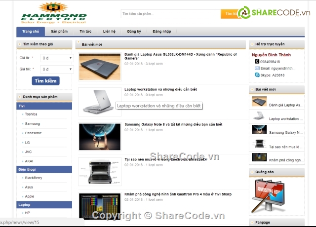 thương mại điện tử,web thương mại điện tử,web bán hàng php,code web thương mại điện tử php,web bán điện lạnh
