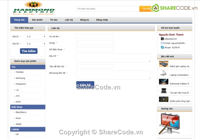 thương mại điện tử,web thương mại điện tử,web bán hàng php,code web thương mại điện tử php,web bán điện lạnh