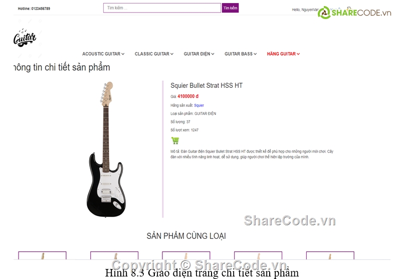 Website bán đàn,Website bán đàn Guitar,Website bán đàn Guitar PHP,Code Website bán đàn Guitar PHP