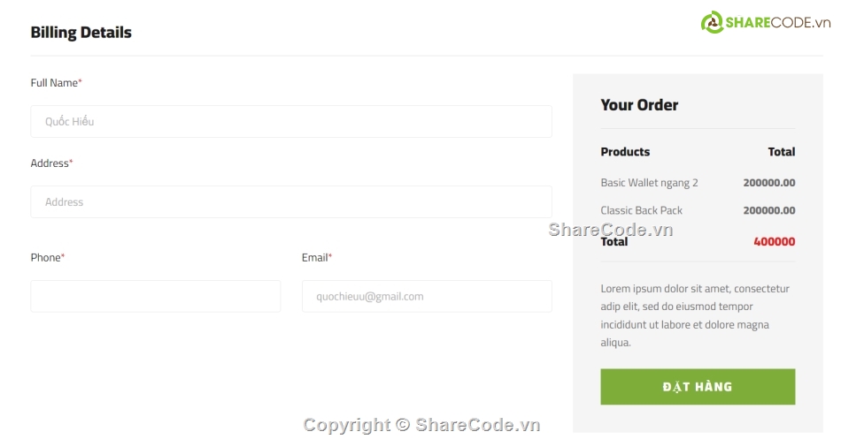 Website bán hàng,Web bán hàng,Sharecode Website bán hàng,Sharecode Shopping Cart,Full code Website bán hàng