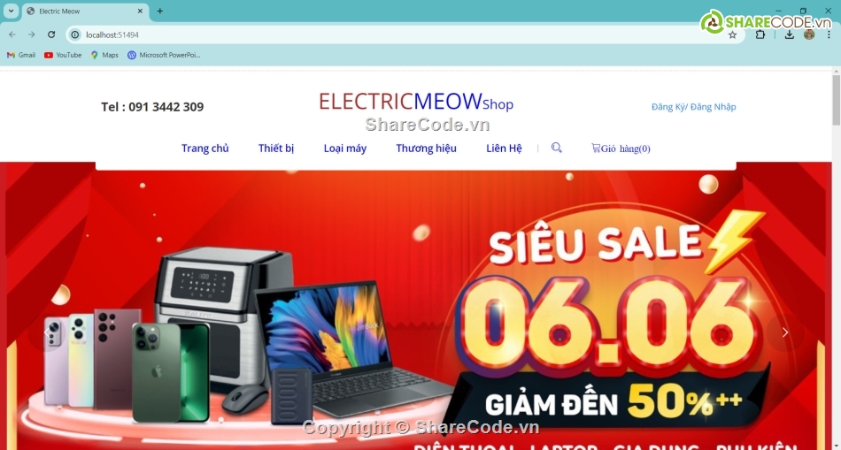 Website bán laptop,bán laptop và trang thiết bị điện tử,Code Website bán laptop