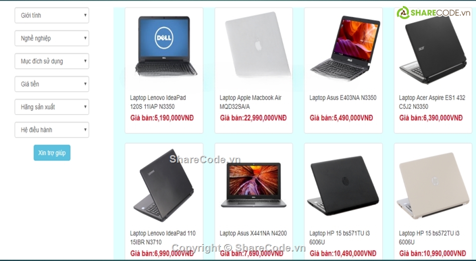 Code bán máy tính,website,Code web bán,full báo cáo,website bán máy tính