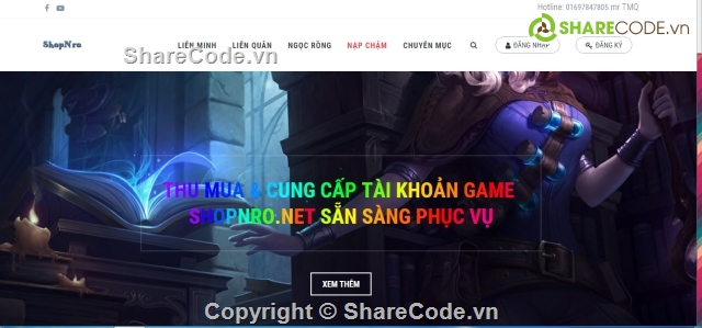 web bán nick,source bán nick,Code website bán nick,website bán nick gọn