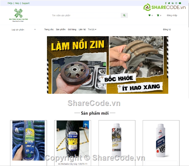 Code web  bán phụ tùng xe máy,Codeweb bán phụ tùng xe máy,Full code web bán phụ tùng xe máy,web bán phụ tùng