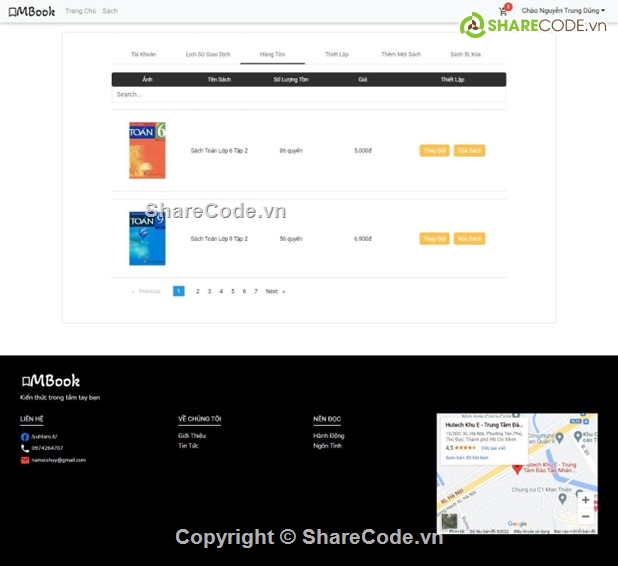 Code web bán sách online,Web bán hàng online,full code web bán sách