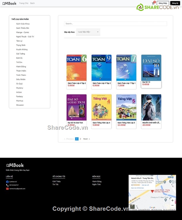 Code web bán sách online,Web bán hàng online,full code web bán sách