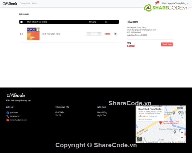 Code web bán sách online,Web bán hàng online,full code web bán sách