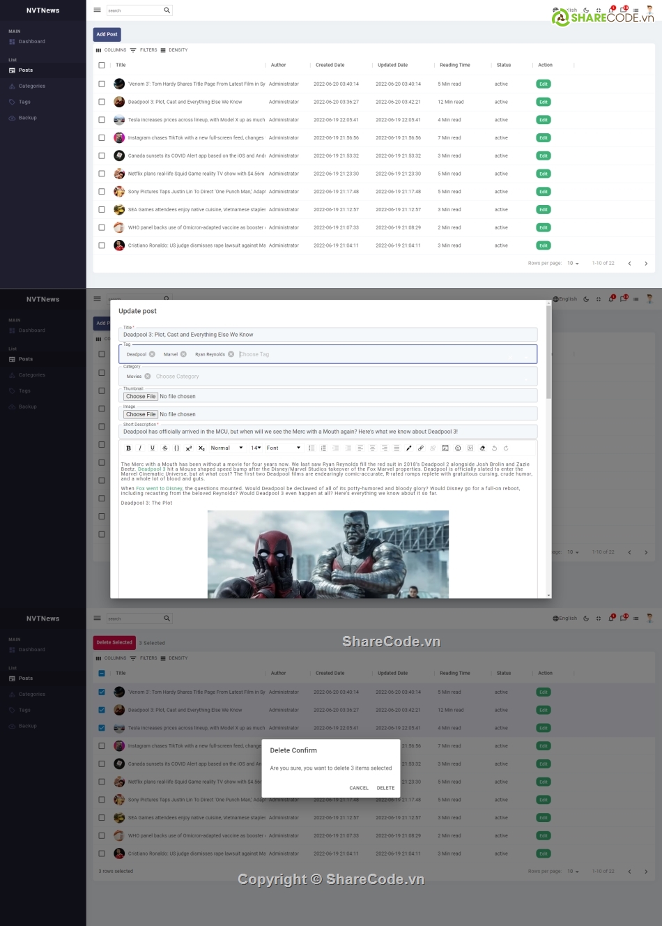 code web blog tin tức,Source website blog,Website Blog AWS DynamoDB,code Website Blog