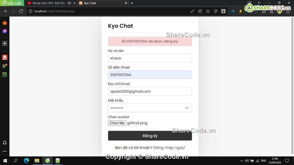 Chat Realtime,Webstie PHP,php thuần,PHP Realtime