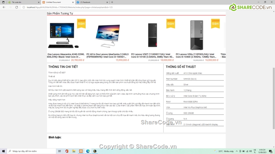 Website bán hàng,code php&mysql bán hàng máy tính,Web bán máy tính,Quản lý cửa hàng bán máy tính