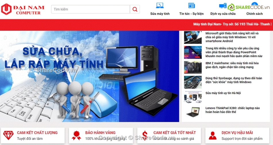 website sửa máy tính,web máy tính,Sửa laptop,Web sửa chữa máy tính,Code web thiết bị Laptop