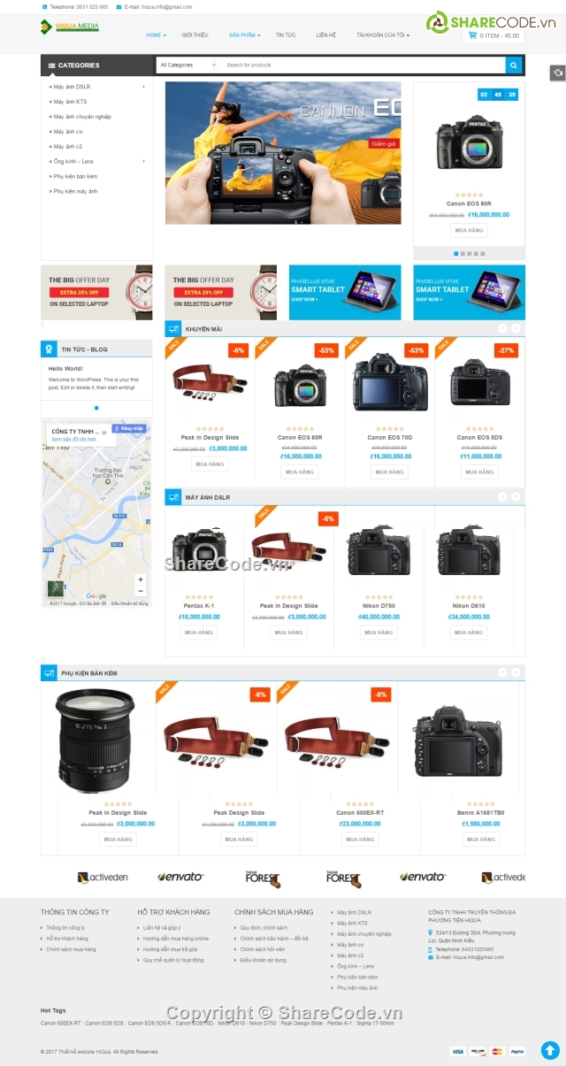 source code ban hang,ban hang online,máy ảnh,web bán hàng,website quảng cáo,web bán máy ảnh