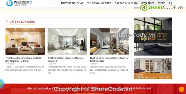 web giới thiệu công ty nội thất,website nội thất,website giới thiệu công ty,web chuẩn seo,code web chuẩn seo
