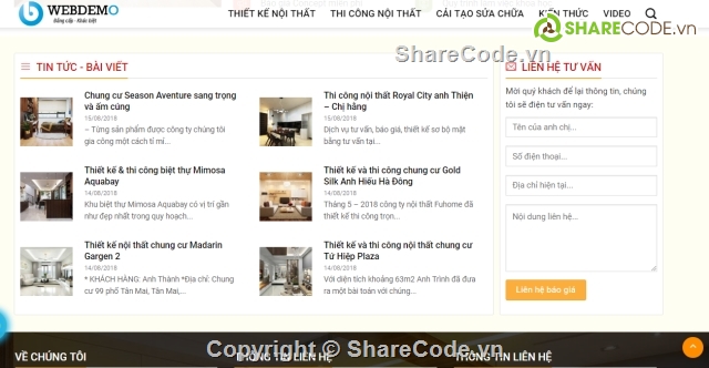 web giới thiệu công ty nội thất,website nội thất,website giới thiệu công ty,web chuẩn seo,code web chuẩn seo