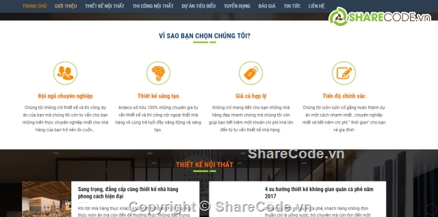 công ty kiến trúc đẹp,website nội thất hiện đại,web giới thiệu công ty,web nội thất,code web chuẩn seo