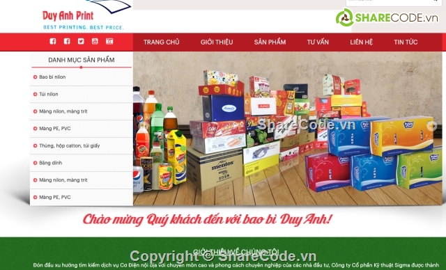 website in bao bì,website đẹp chuẩn,website chuẩn SEO