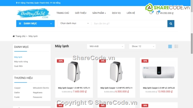 wordpress site,điện lạnh,điều hòa,theme bản quyền,giao diện wordpress,Code Website máy lạnh