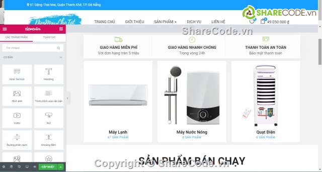 wordpress site,điện lạnh,điều hòa,theme bản quyền,giao diện wordpress,Code Website máy lạnh